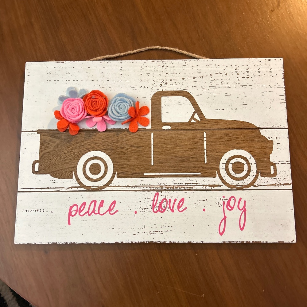 Peace, Love, Joy Sign